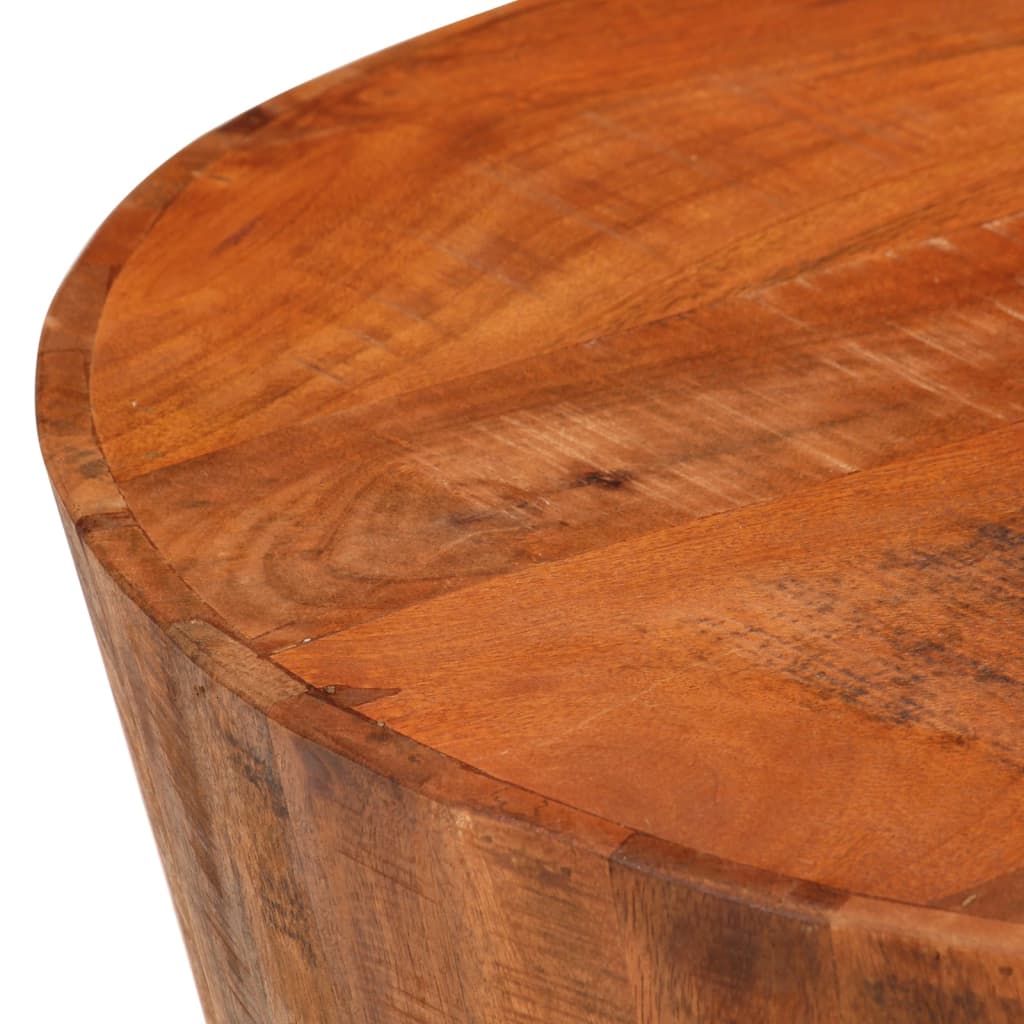 Table basse Ø 52x30 cm bois de manguier brut massif - XIOS