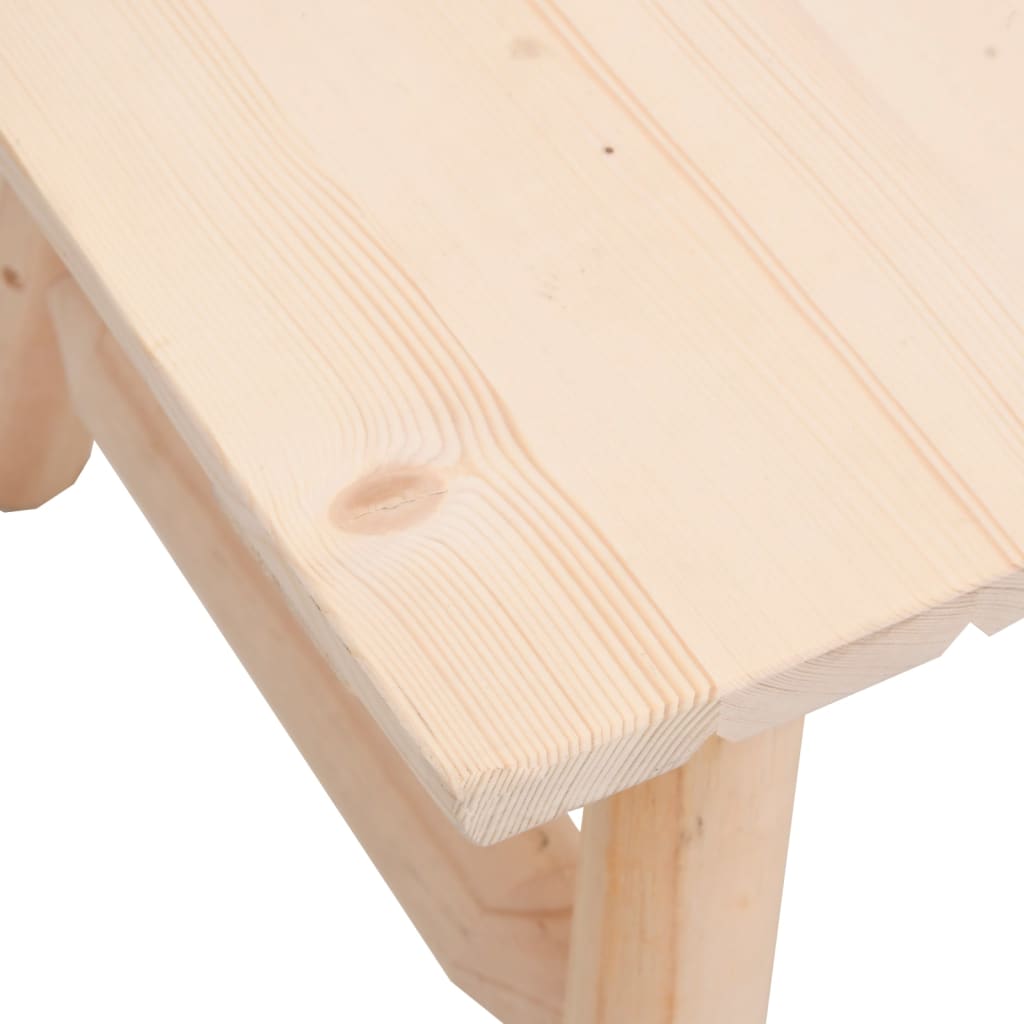 Ensemble de salon de jardin 4 pcs bois massif d'épicéa