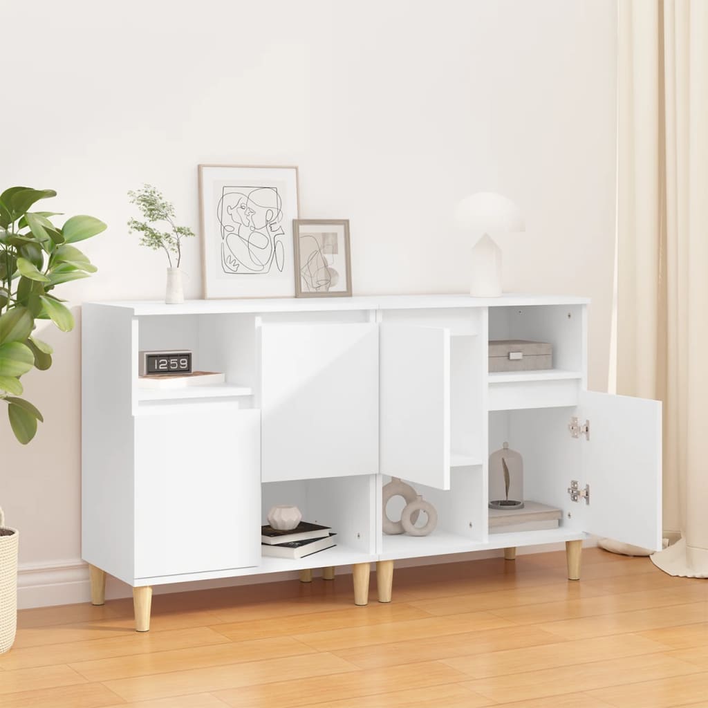 Buffets 2 pcs blanc 60x35x70 cm bois d'ingénierie - XIOS