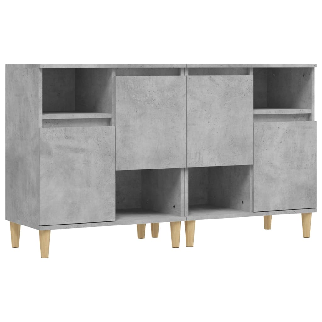 Buffets 2 pcs gris béton 60x35x70 cm bois d'ingénierie - XIOS