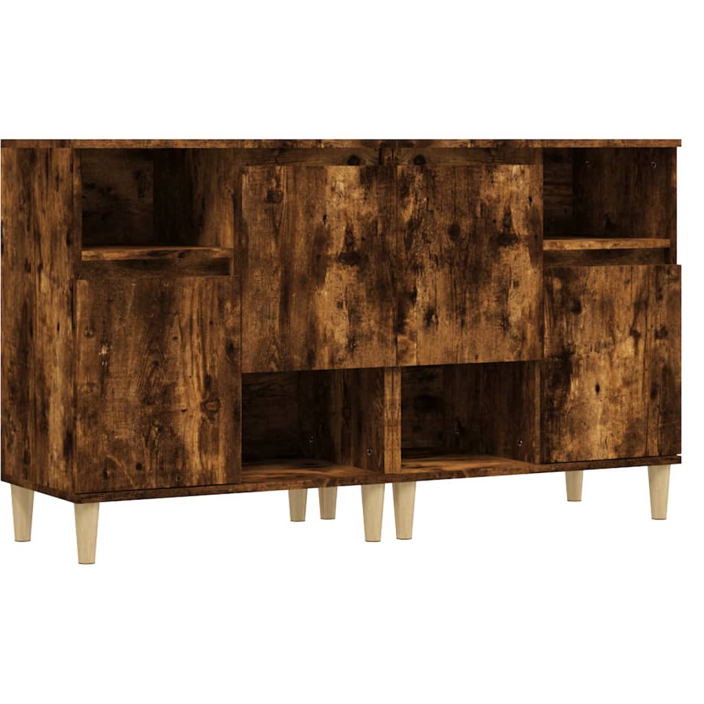 Buffets 2 pcs chêne fumé 60x35x70 cm bois d'ingénierie - XIOS