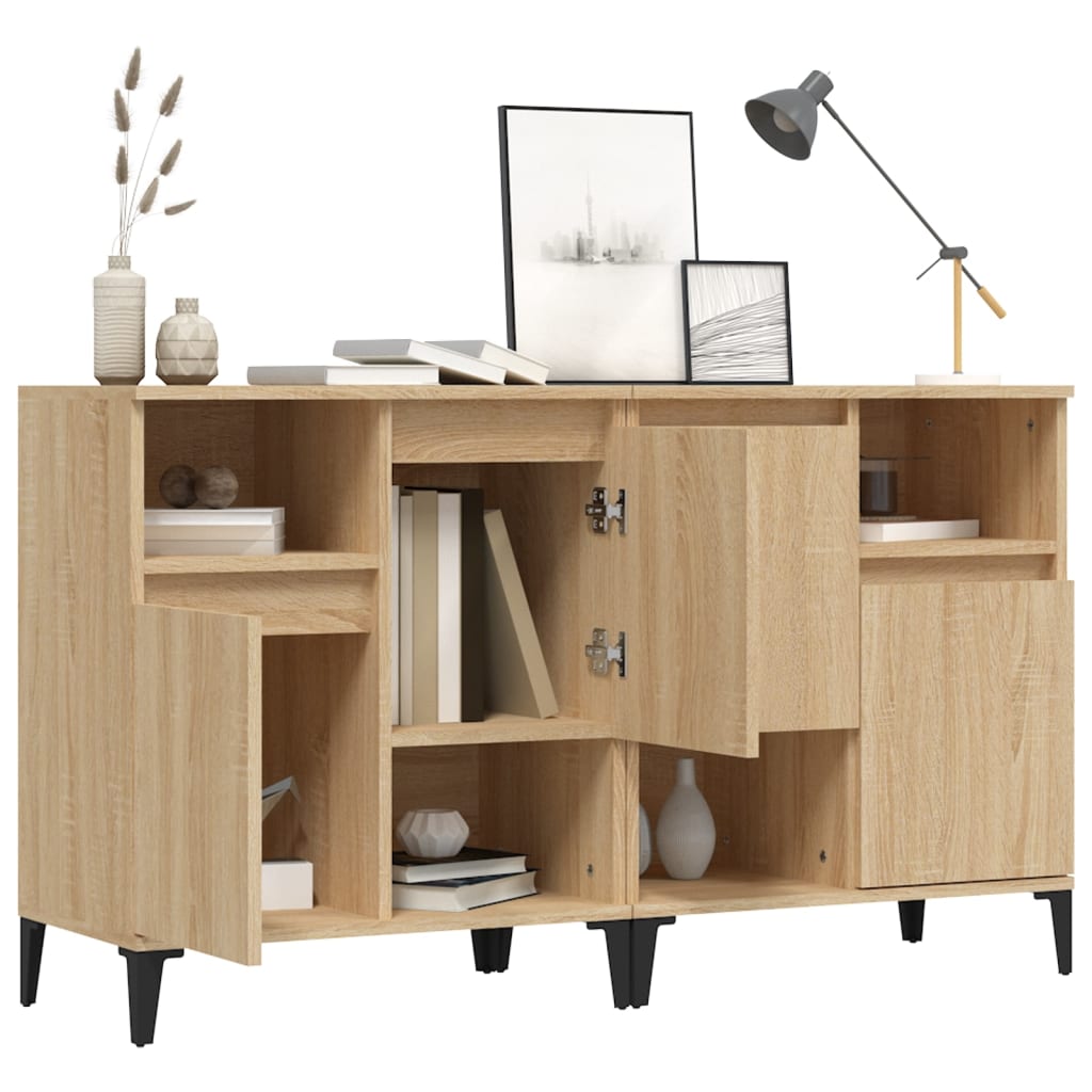 Buffets 2 pcs chêne sonoma 60x35x70 cm bois d'ingénierie - XIOS