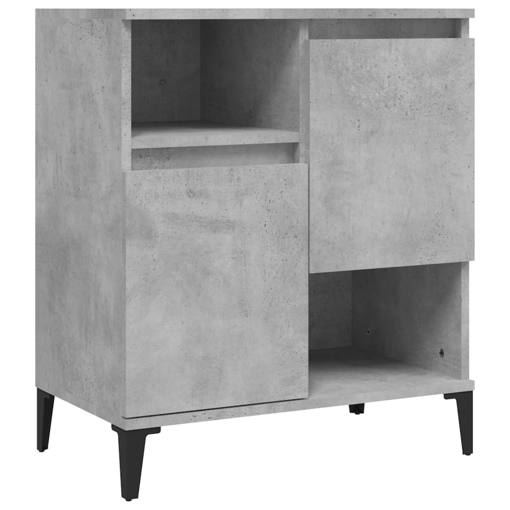 Buffets 2 pcs gris béton 60x35x70 cm bois d'ingénierie - XIOS