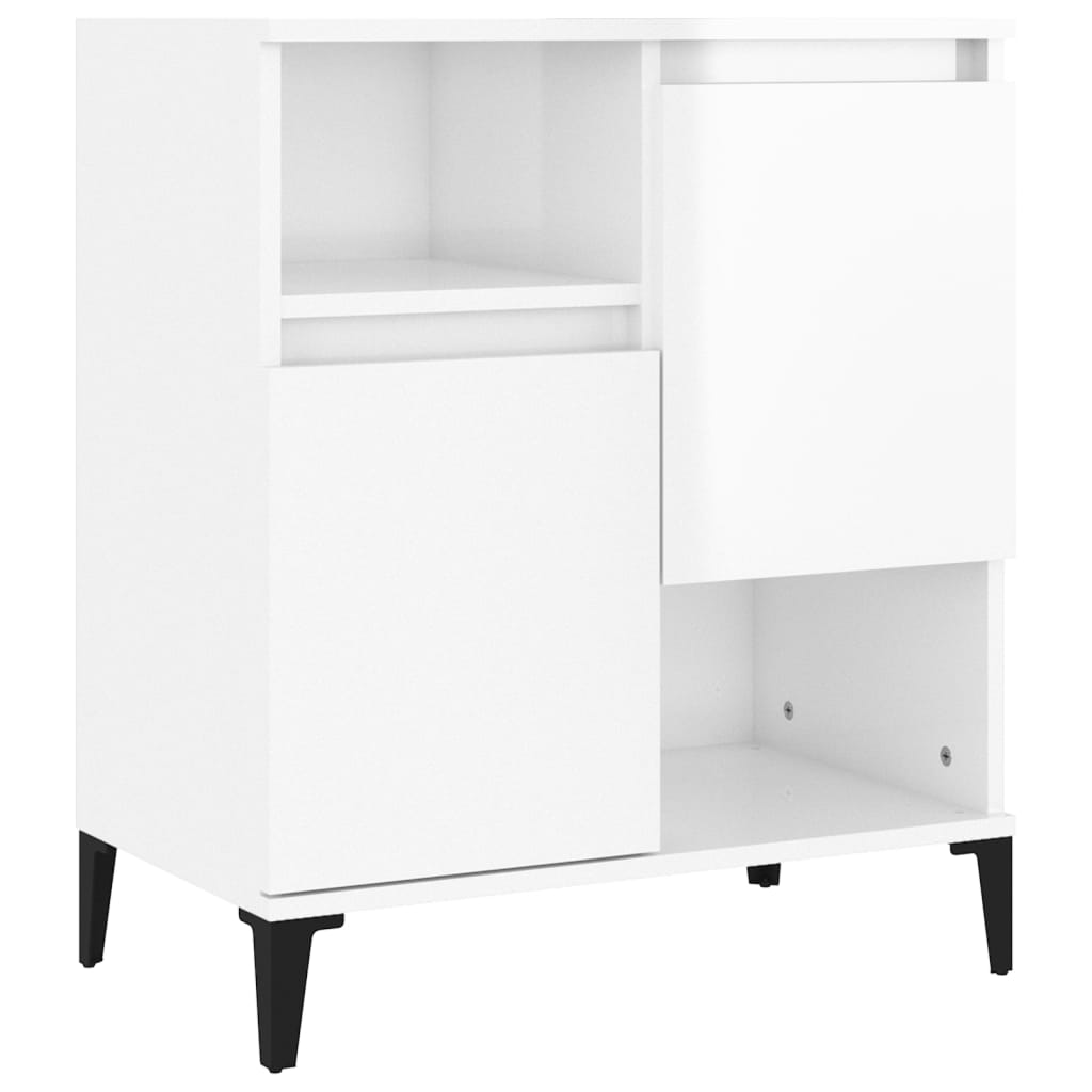 Buffets 3 pcs blanc brillant 60x35x70 cm bois d'ingénierie - XIOS