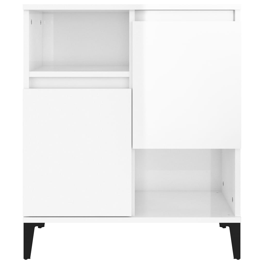 Buffets 3 pcs blanc brillant 60x35x70 cm bois d'ingénierie - XIOS