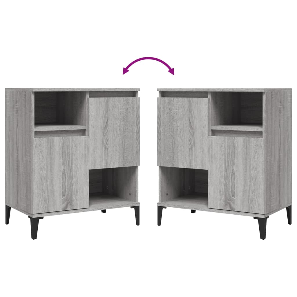 Buffets 3 pcs sonoma gris 60x35x70 cm bois d'ingénierie - XIOS