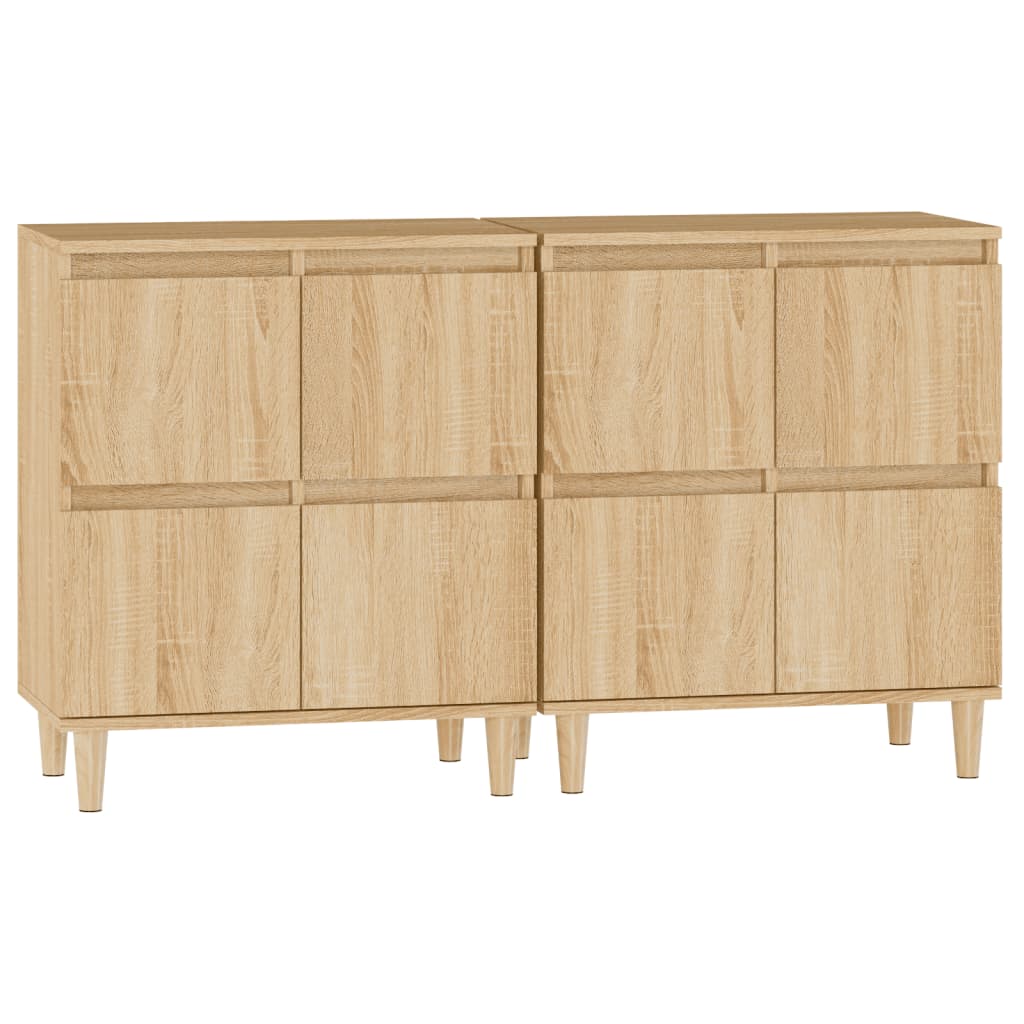 Buffets 2 pcs chêne sonoma 60x35x70 cm bois d'ingénierie - XIOS