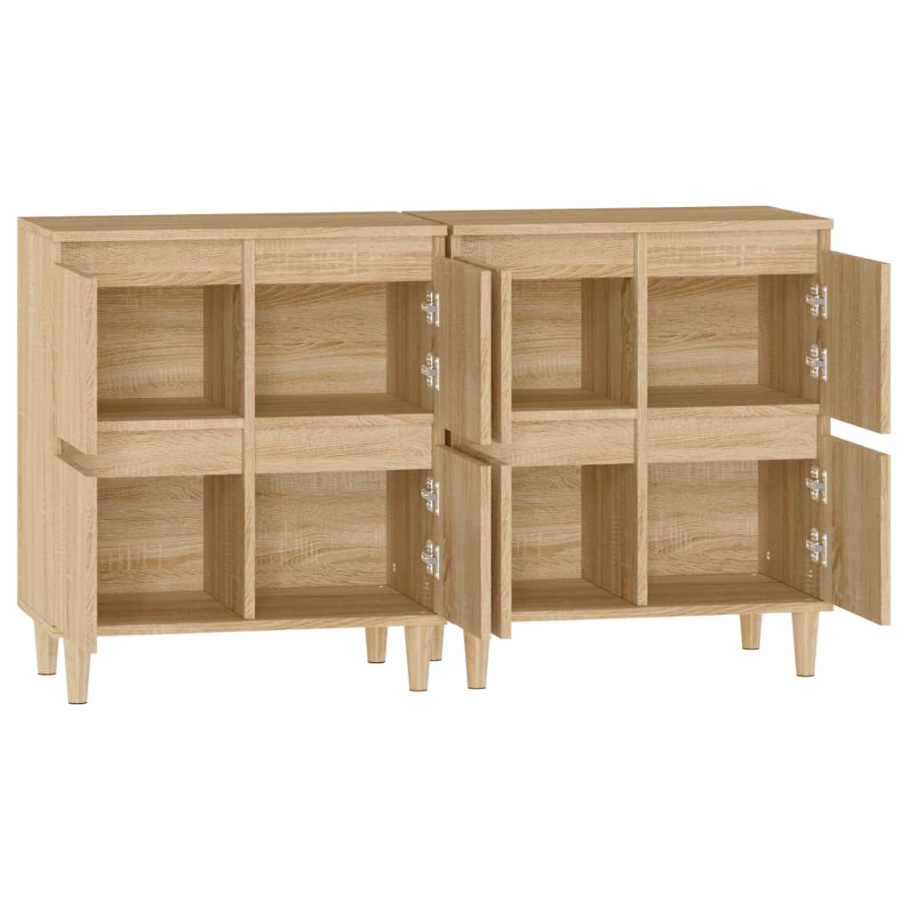 Buffets 2 pcs chêne sonoma 60x35x70 cm bois d'ingénierie - XIOS