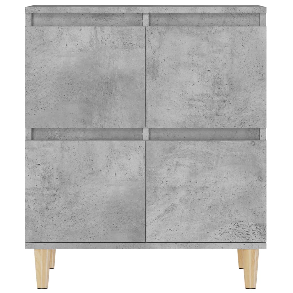 Buffets 2 pcs gris béton 60x35x70 cm bois d'ingénierie - XIOS