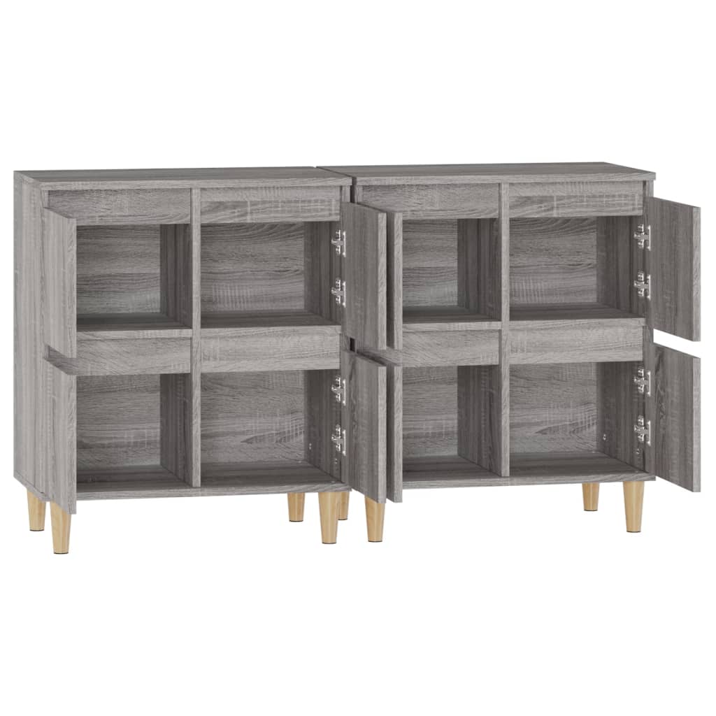 Buffets 2 pcs sonoma gris 60x35x70 cm bois d'ingénierie - XIOS