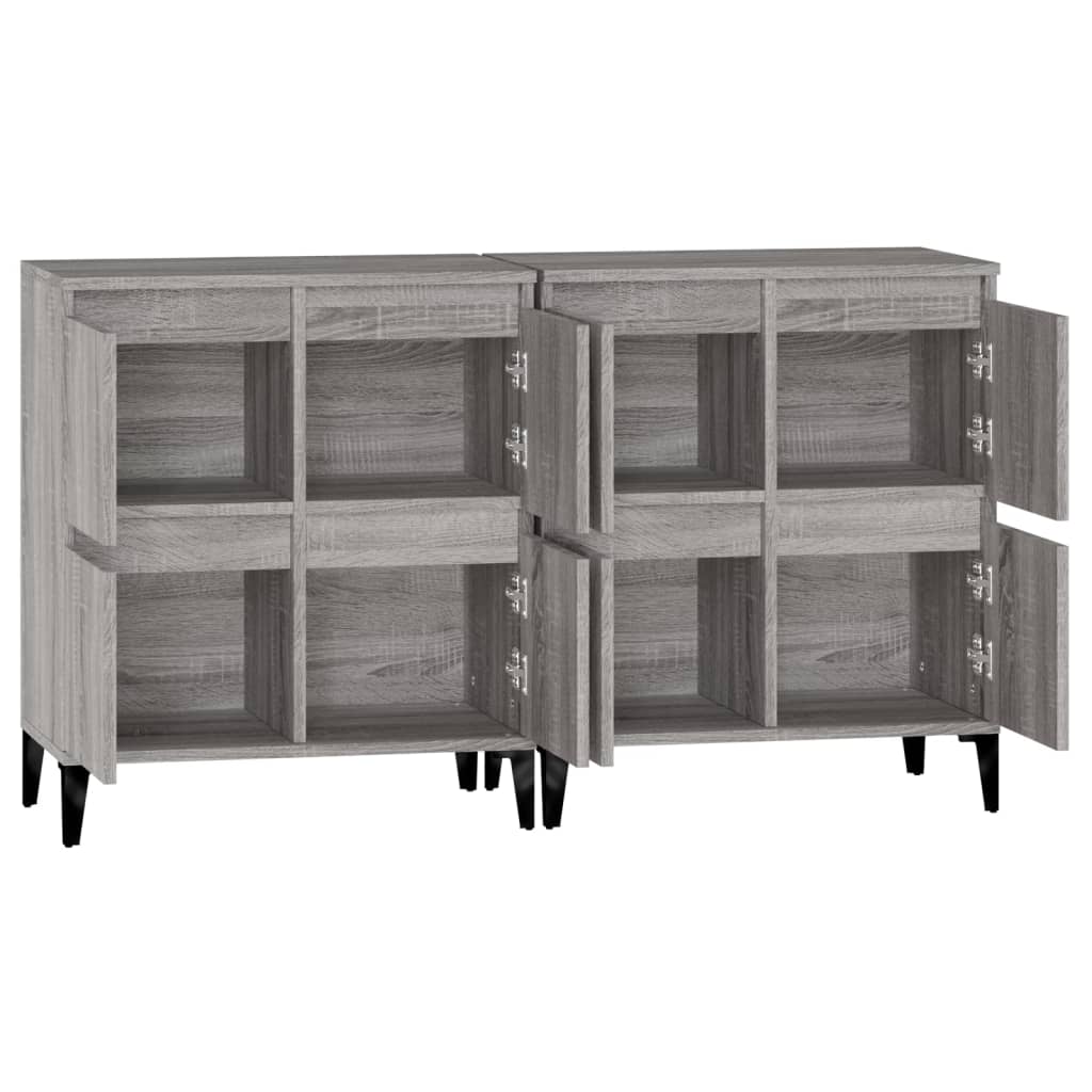 Buffets 2 pcs sonoma gris 60x35x70 cm bois d'ingénierie - XIOS