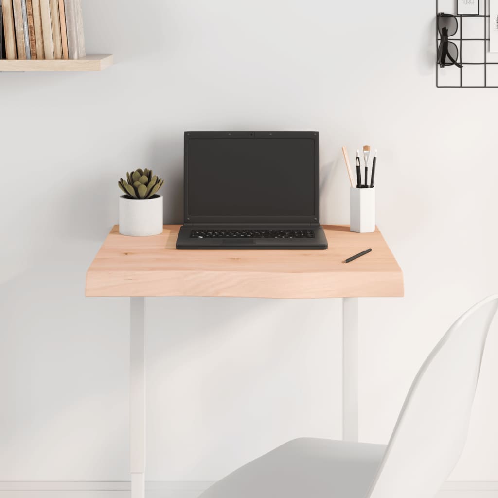 Dessus de table 60x50x(2-6) cm bois de chêne massif non traité - XIOS