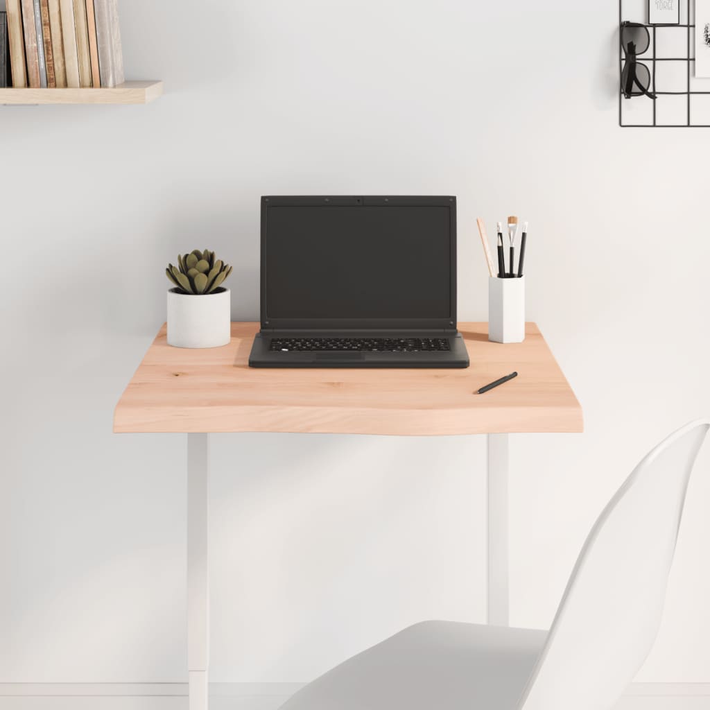 Dessus de table 60x60x(2-4) cm bois de chêne massif non traité - XIOS