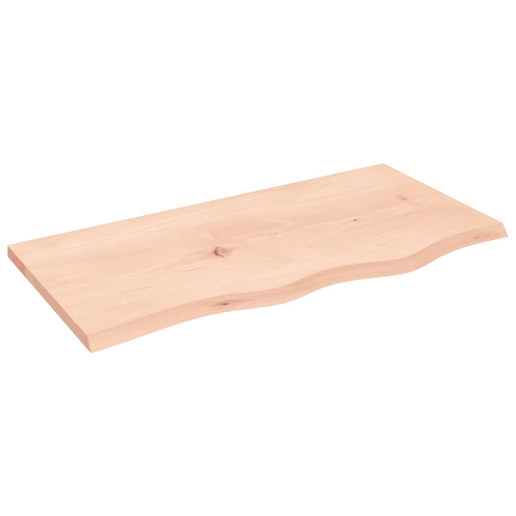 Dessus de table 80x40x2 cm bois de chêne massif non traité - XIOS