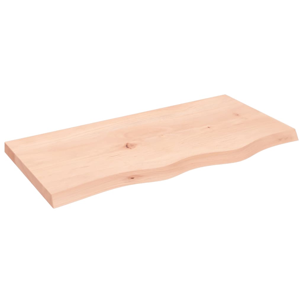 Dessus de table 80x40x(2-4) cm bois de chêne massif non traité - XIOS