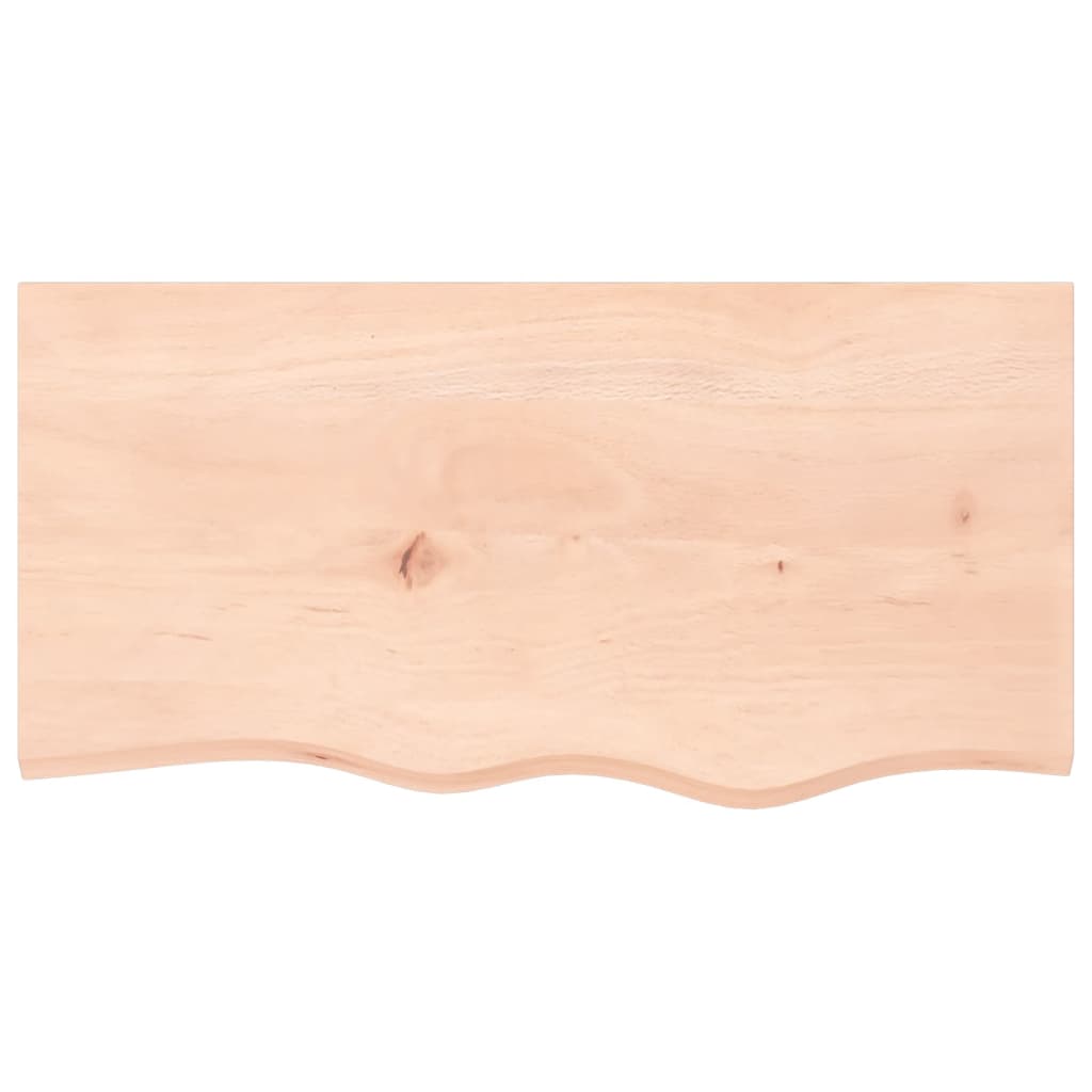 Dessus de table 80x40x(2-4) cm bois de chêne massif non traité - XIOS