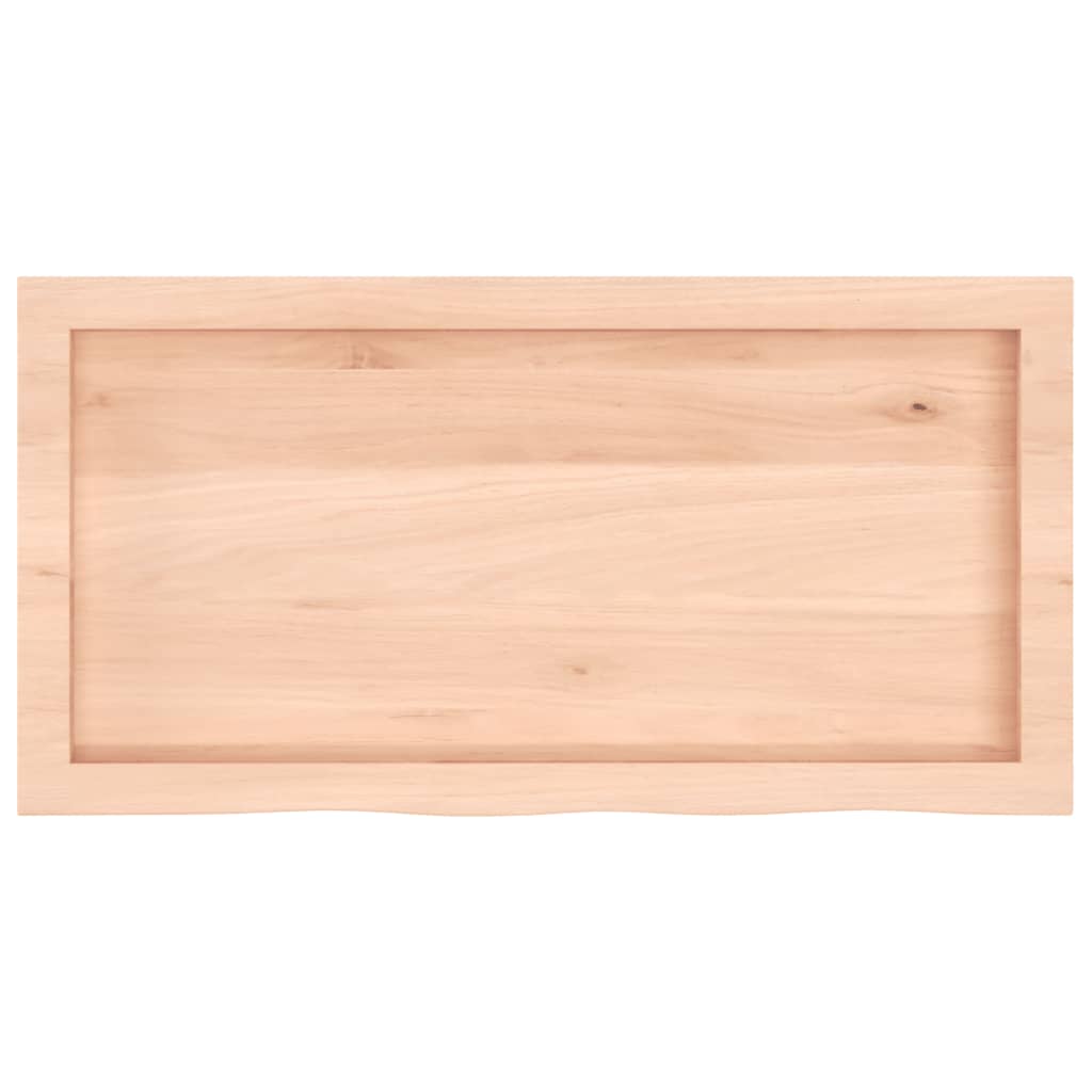 Dessus de table 80x40x(2-4) cm bois de chêne massif non traité - XIOS
