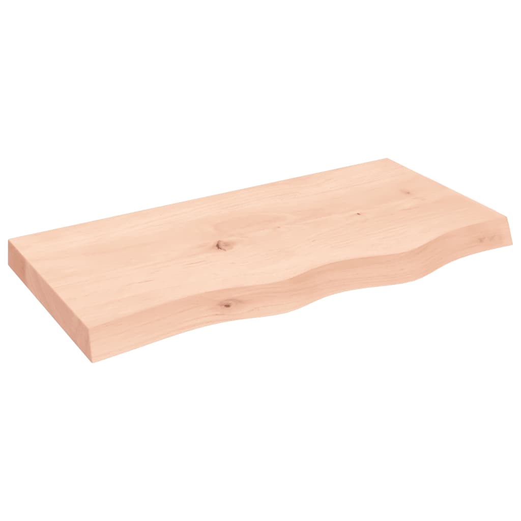 Dessus de table 80x40x(2-6) cm bois de chêne massif non traité - XIOS