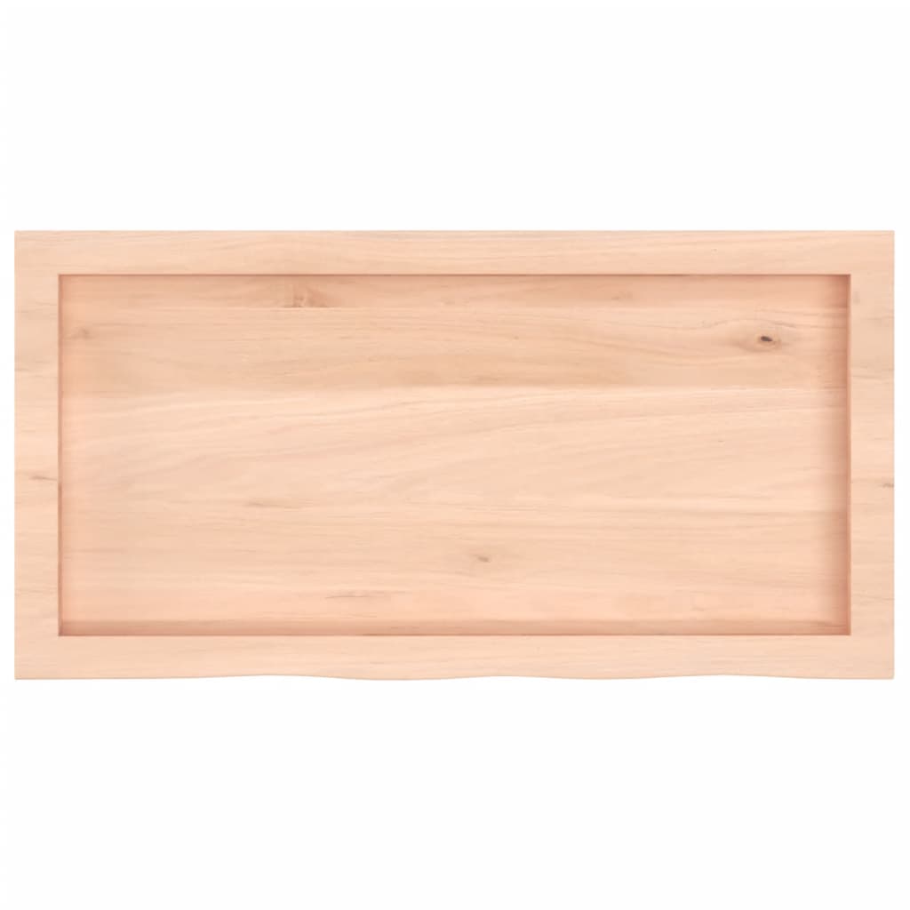 Dessus de table 80x40x(2-6) cm bois de chêne massif non traité - XIOS