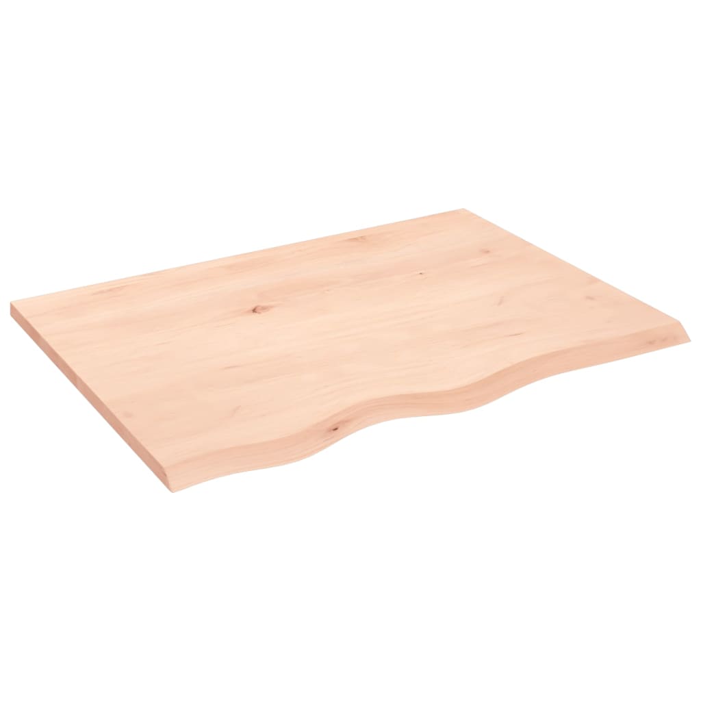 Dessus de table 80x60x2 cm bois de chêne massif non traité - XIOS