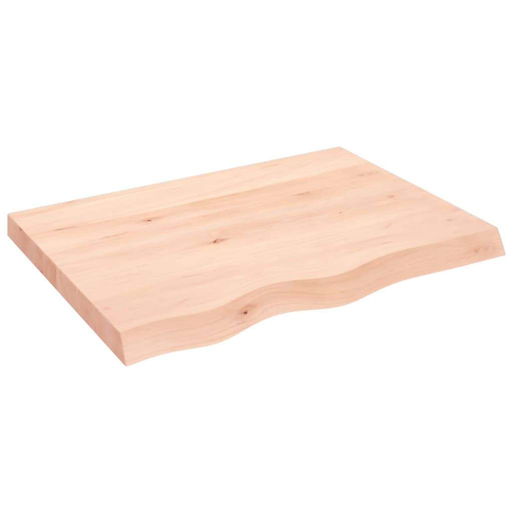 Dessus de table 80x60x(2-6) cm bois de chêne massif non traité - XIOS