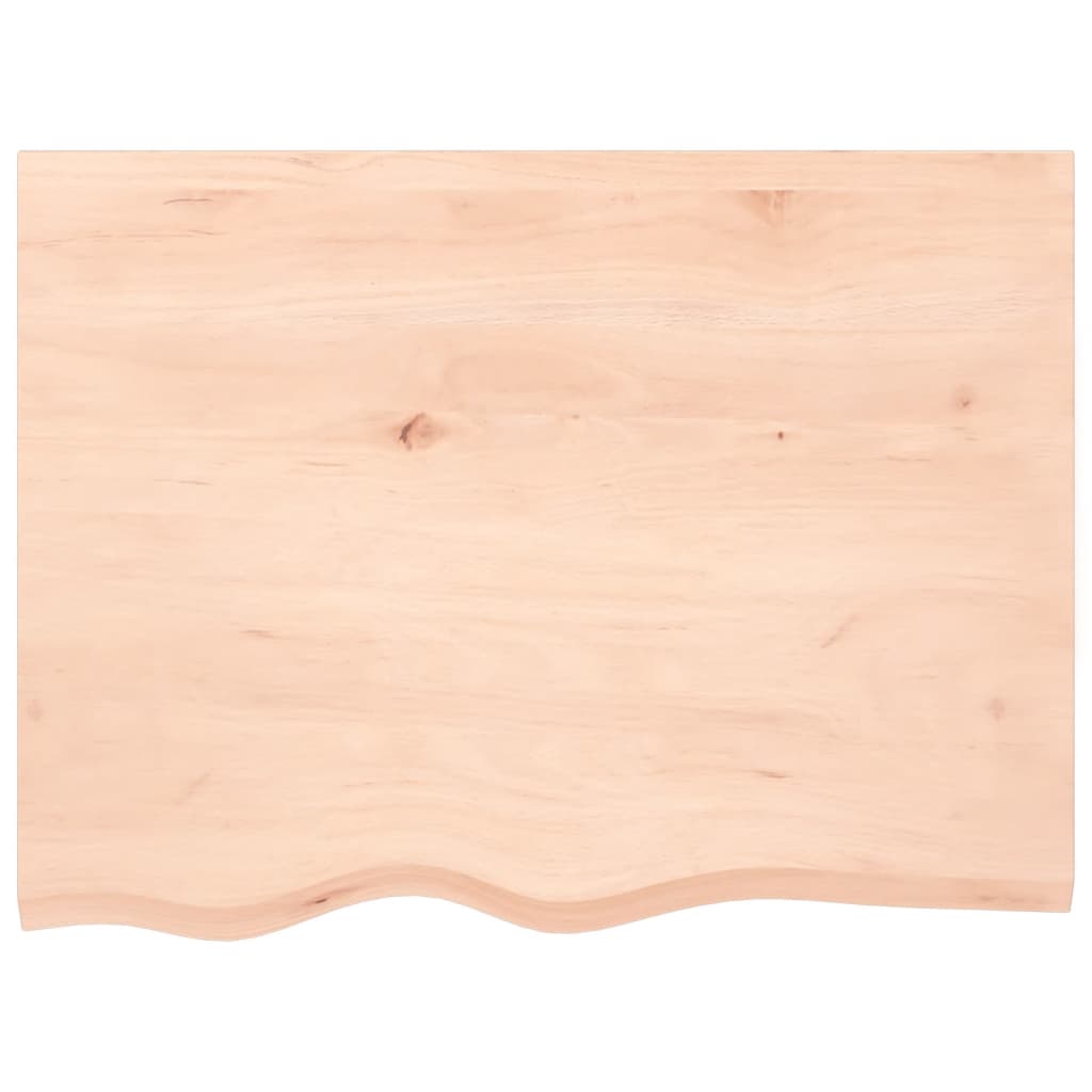 Dessus de table 80x60x(2-6) cm bois de chêne massif non traité - XIOS