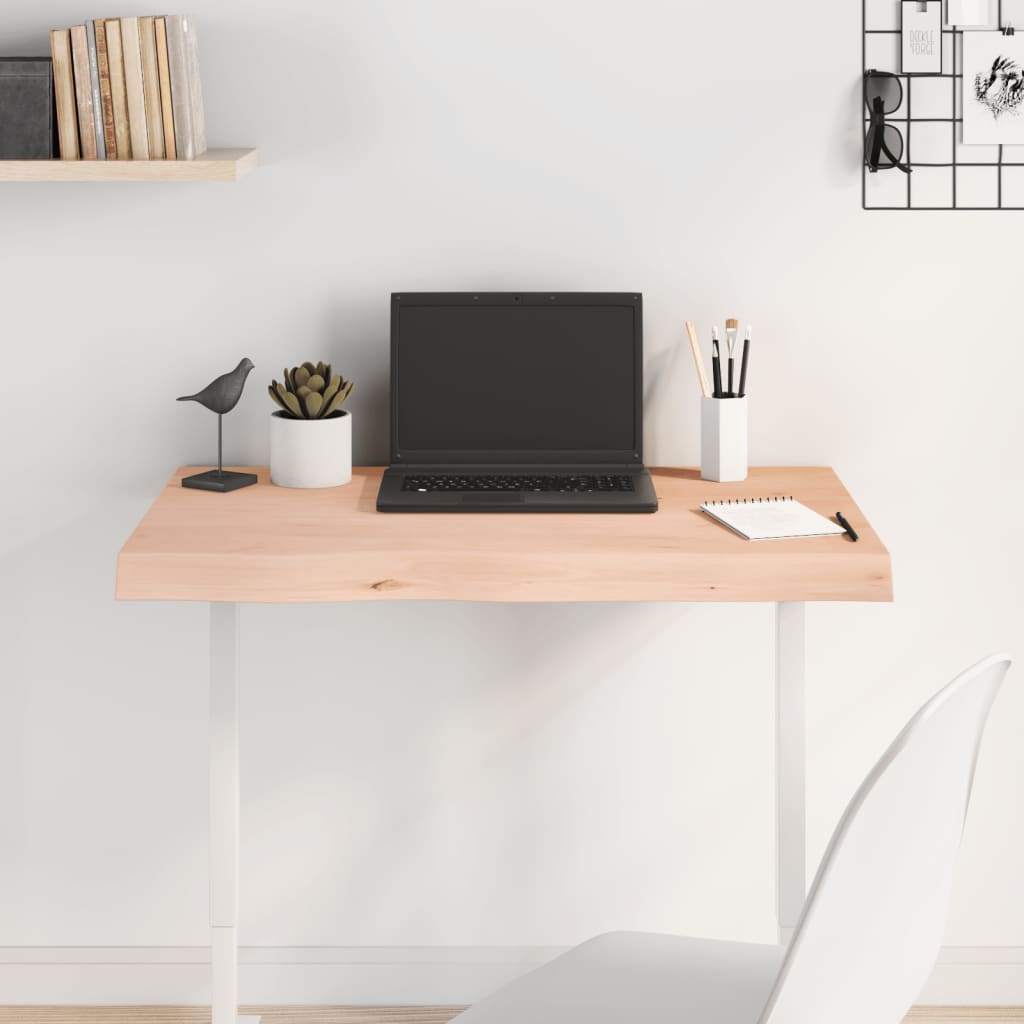 Dessus de table 80x60x(2-6) cm bois de chêne massif non traité - XIOS
