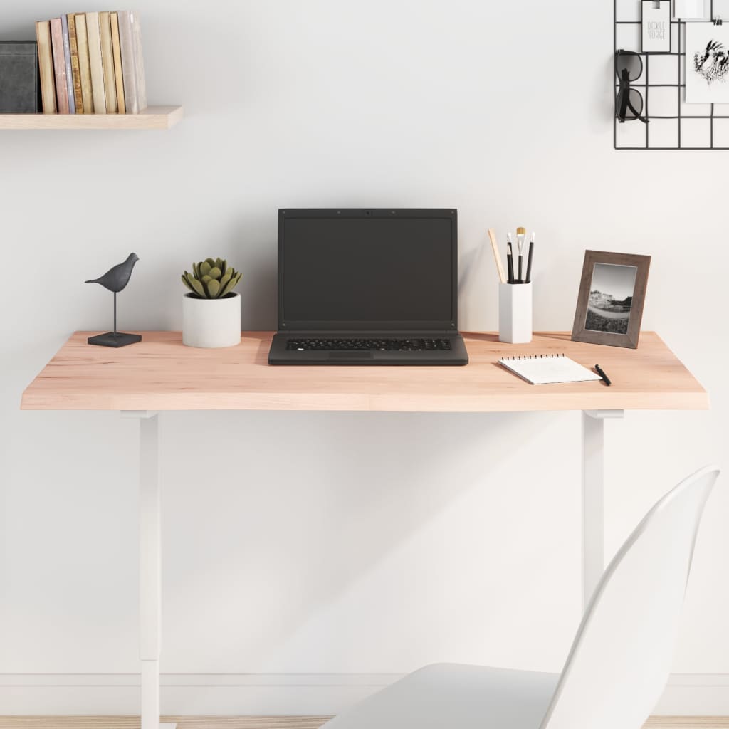 Dessus de table 100x50x2 cm bois de chêne massif non traité - XIOS