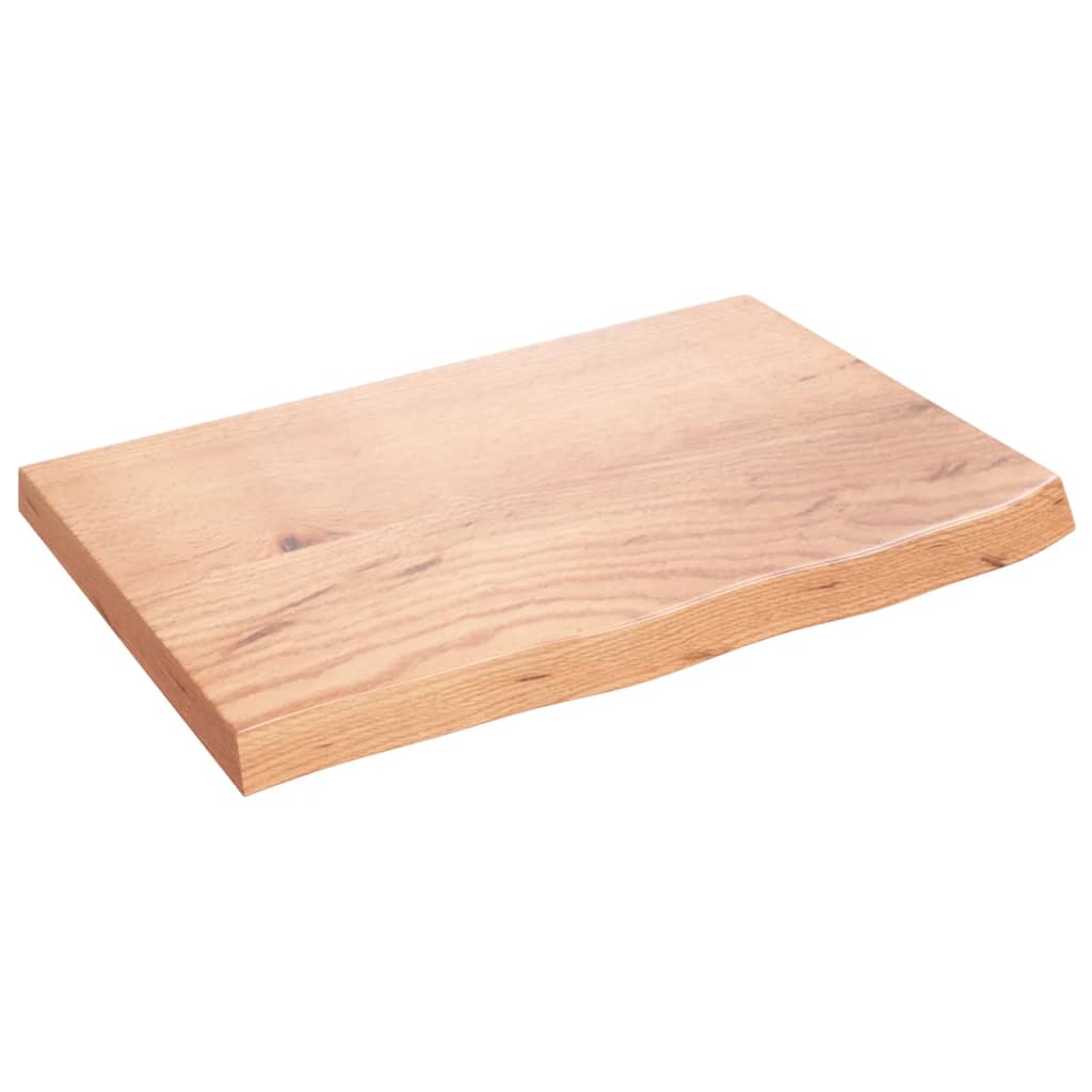 Dessus de table marron clair bois chêne massif traité - XIOS