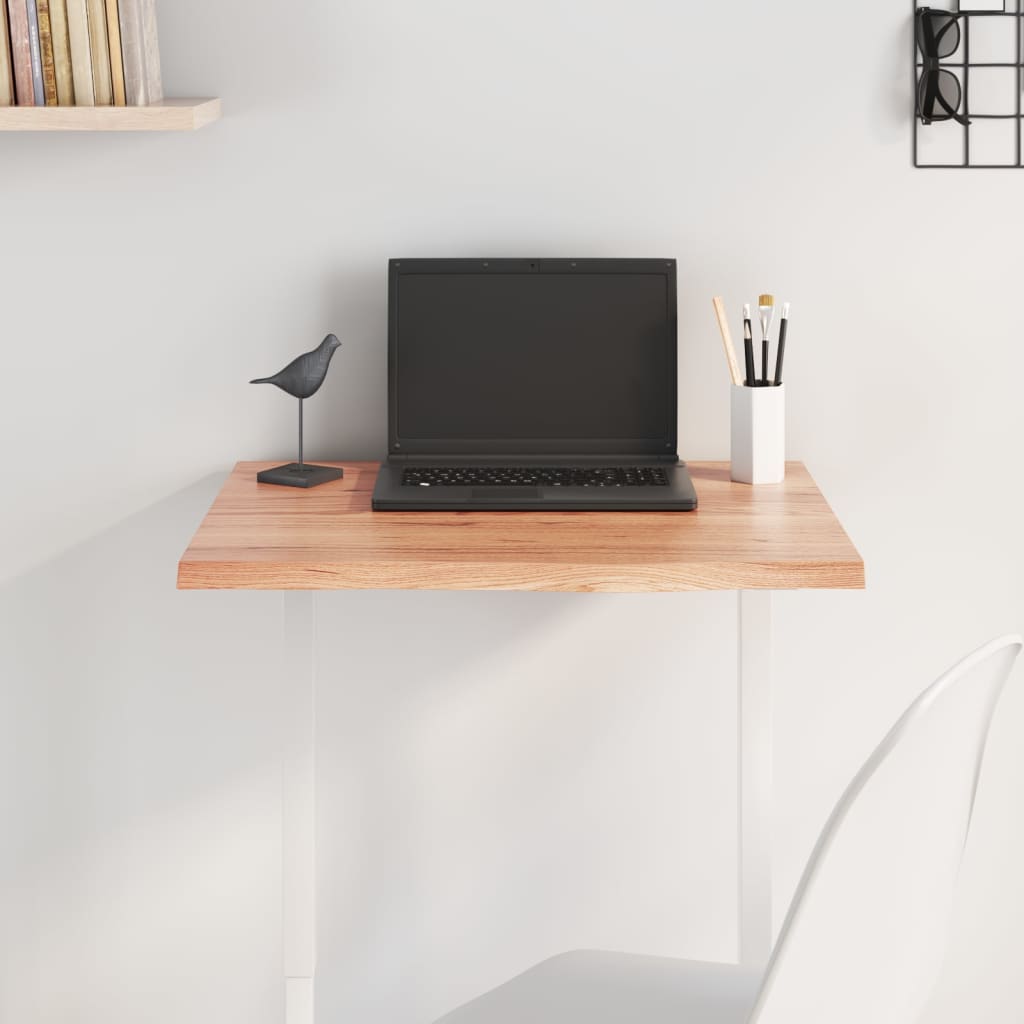 Dessus de table marron clair 60x60x2 cm bois chêne traité - XIOS