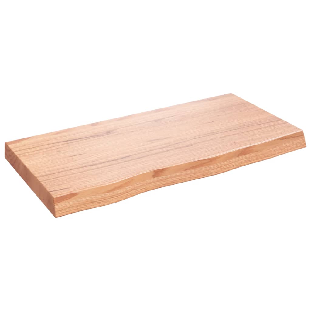 Dessus de table marron clair bois chêne massif traité - XIOS