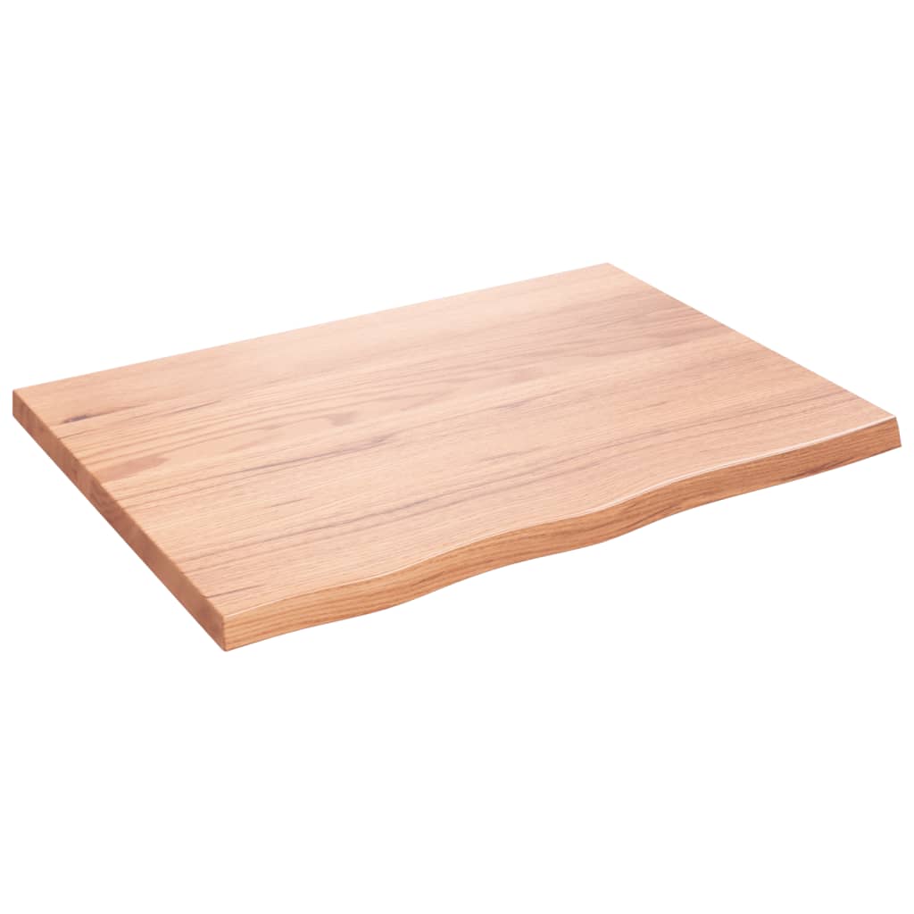 Dessus de table marron clair bois chêne massif traité - XIOS
