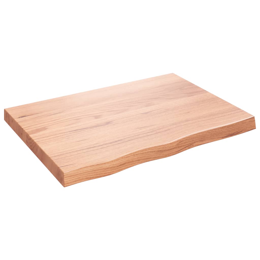 Dessus de table marron clair bois chêne massif traité - XIOS