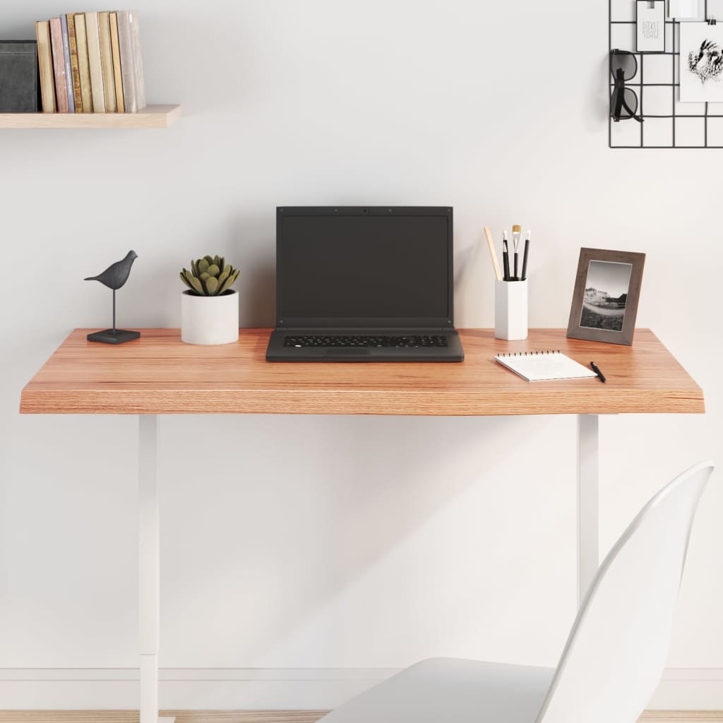 Dessus de table marron clair bois chêne massif traité - XIOS