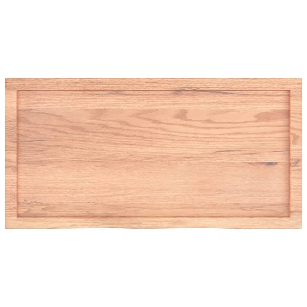 Dessus de table marron clair bois chêne massif traité - XIOS