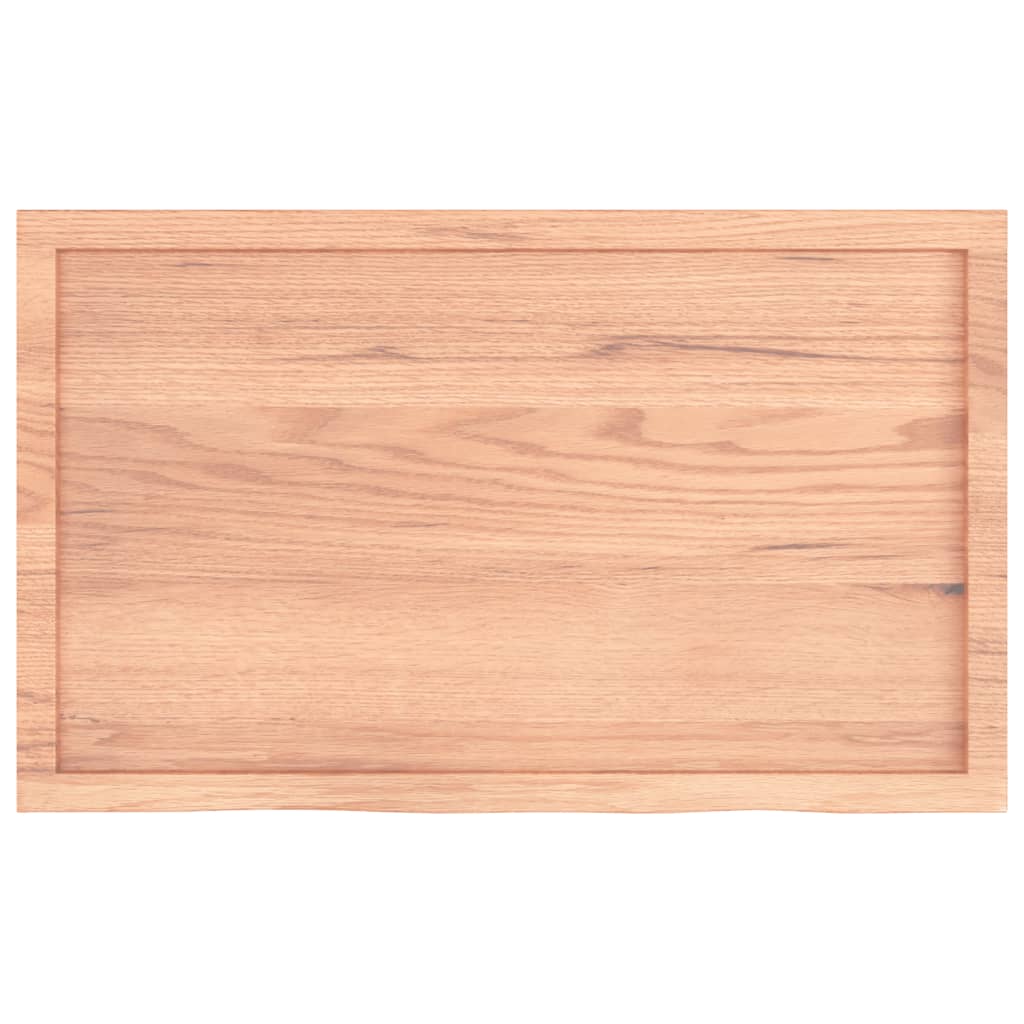 Dessus de table marron clair bois chêne massif traité - XIOS