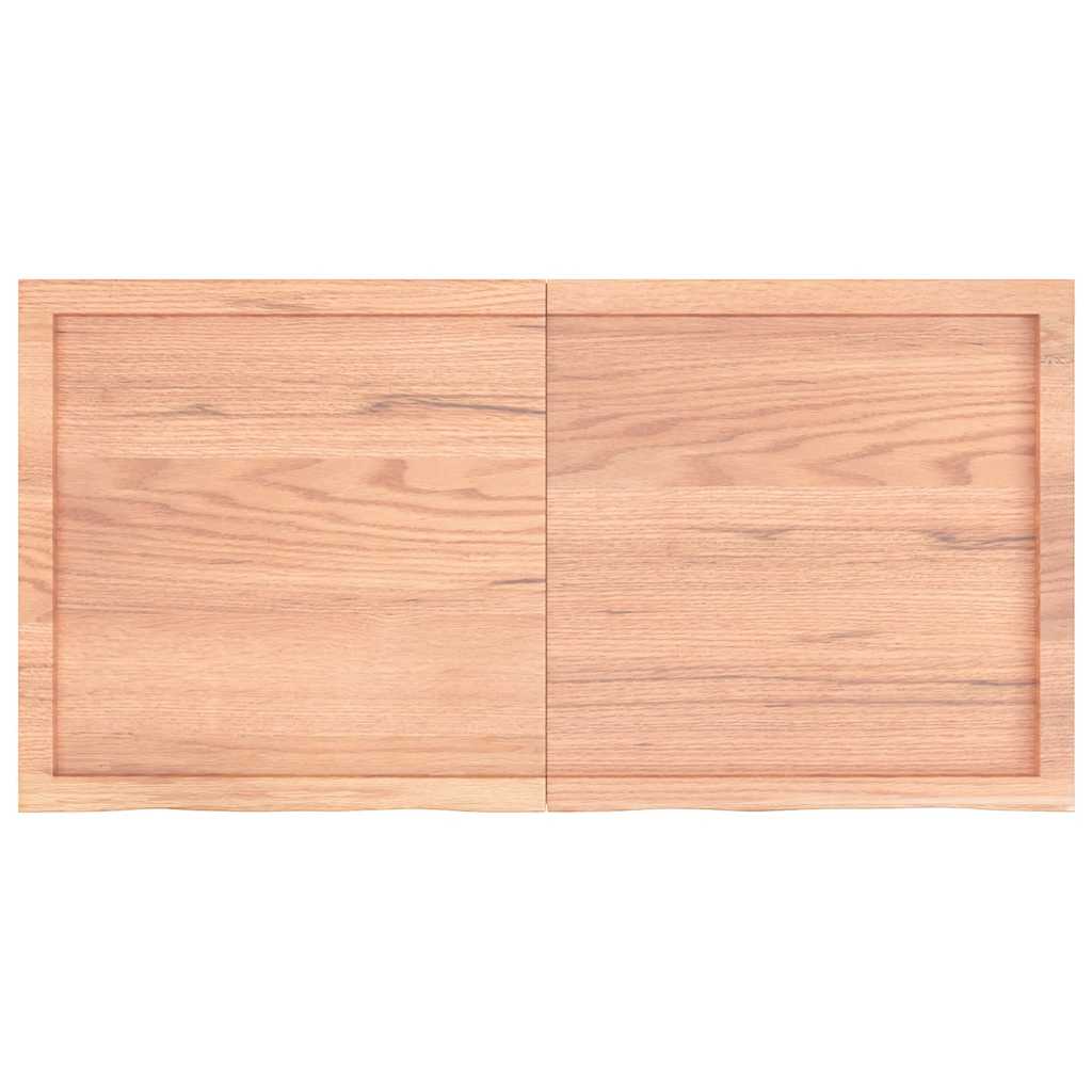 Dessus de table marron clair bois chêne massif traité - XIOS