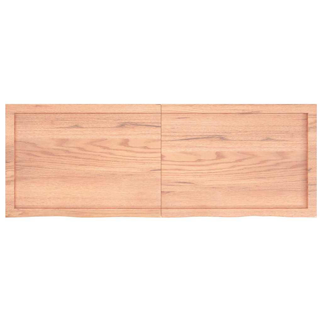 Dessus de table marron clair bois chêne massif traité - XIOS