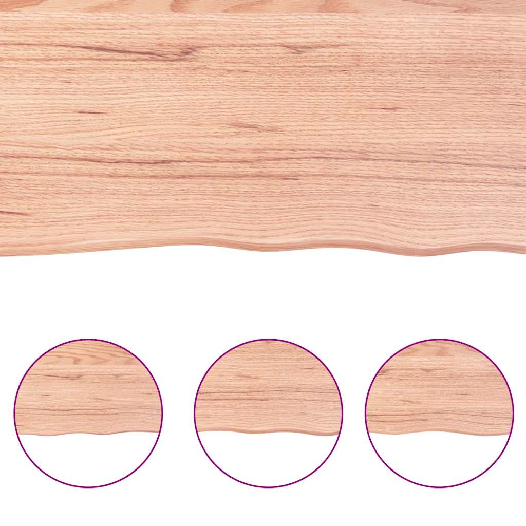 Dessus de table marron clair bois chêne massif traité - XIOS