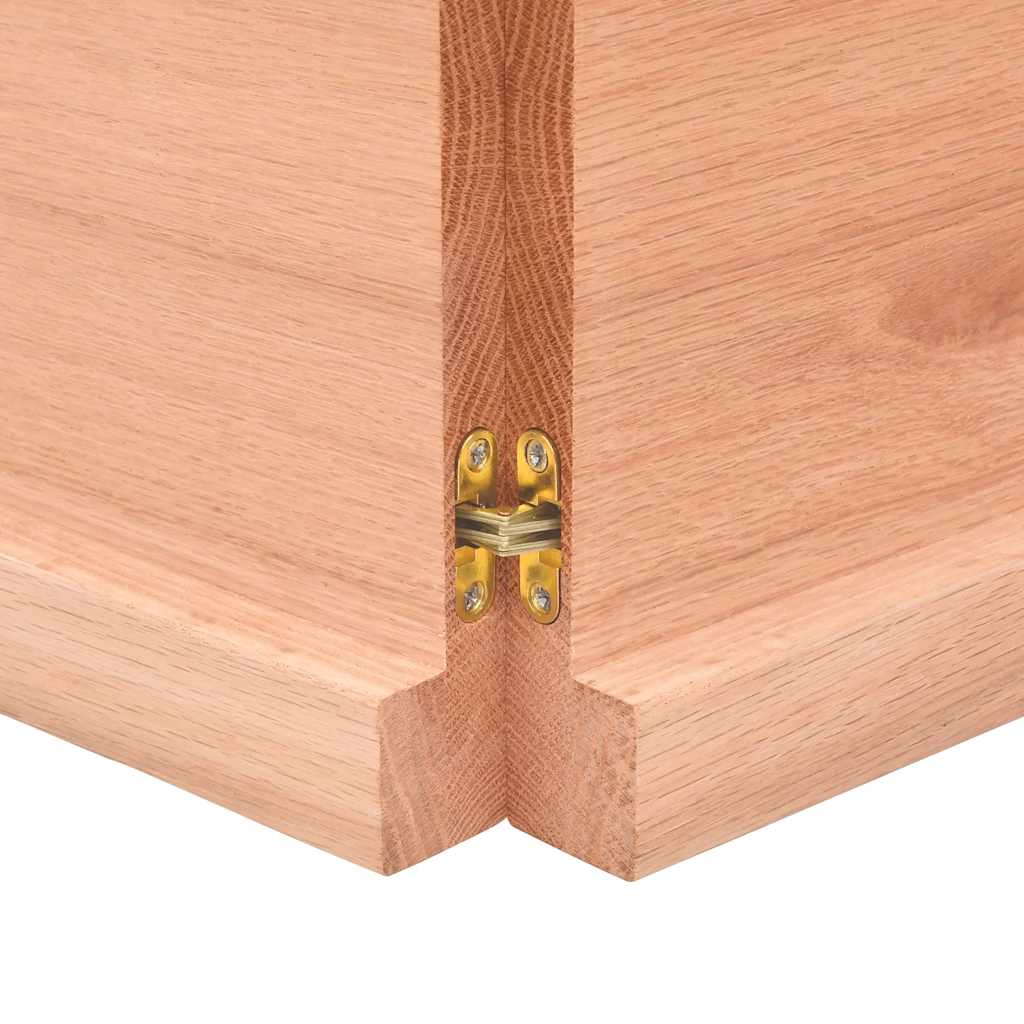 Dessus de table marron clair bois chêne massif traité - XIOS