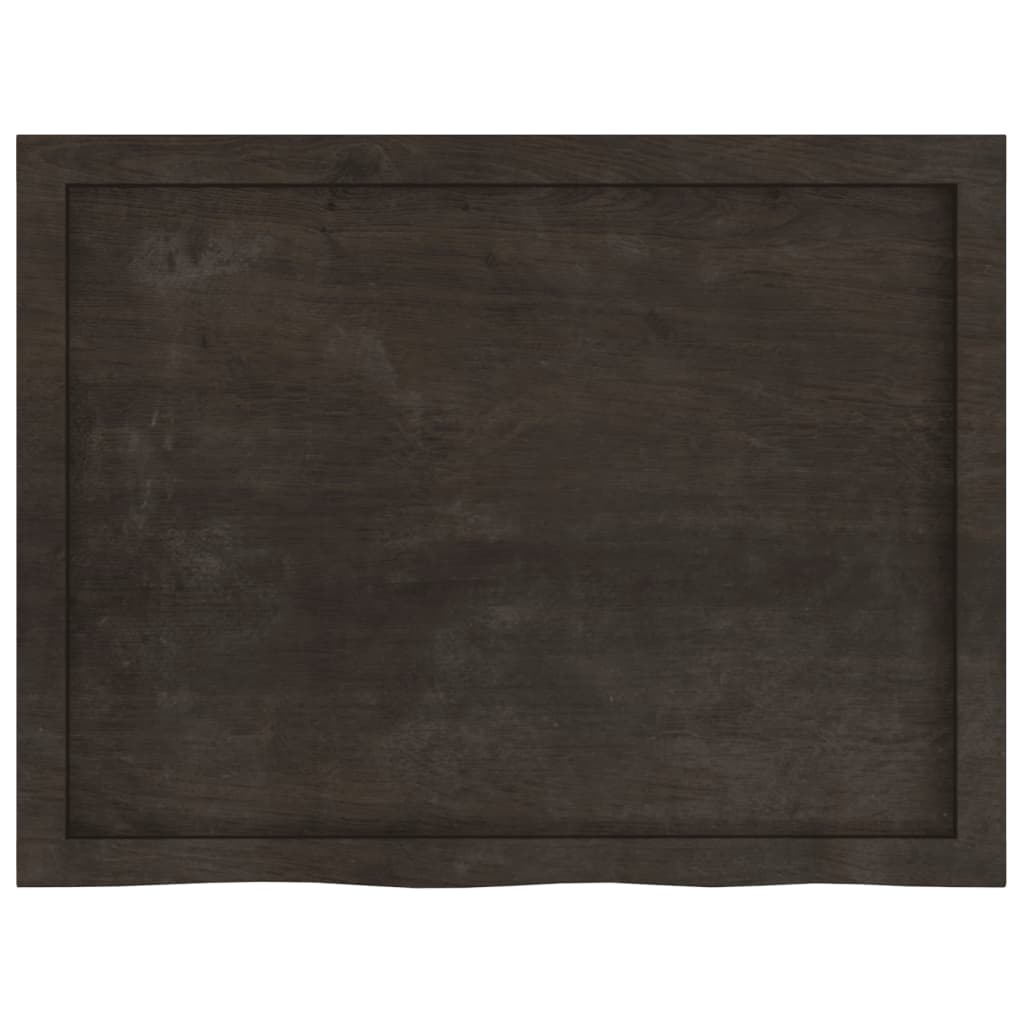 Dessus de table marron foncé bois chêne massif traité - XIOS
