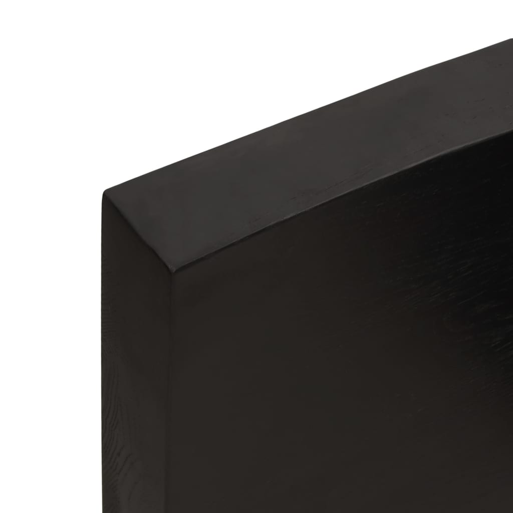 Dessus de table marron foncé bois chêne massif traité - XIOS