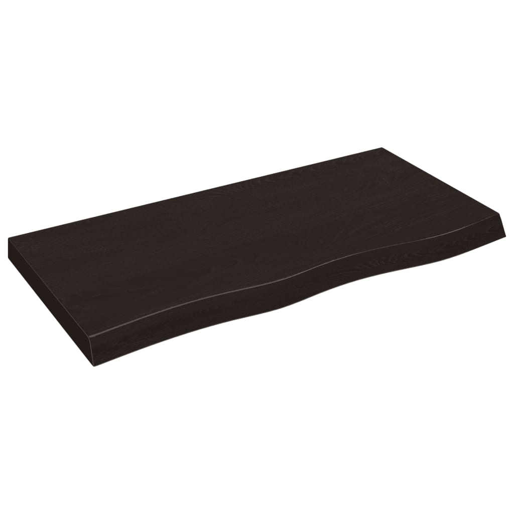 Dessus de table marron foncé bois chêne massif traité - XIOS