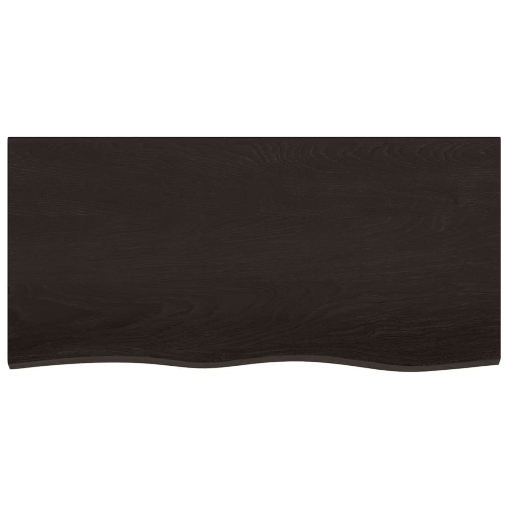 Dessus de table marron foncé bois chêne massif traité - XIOS