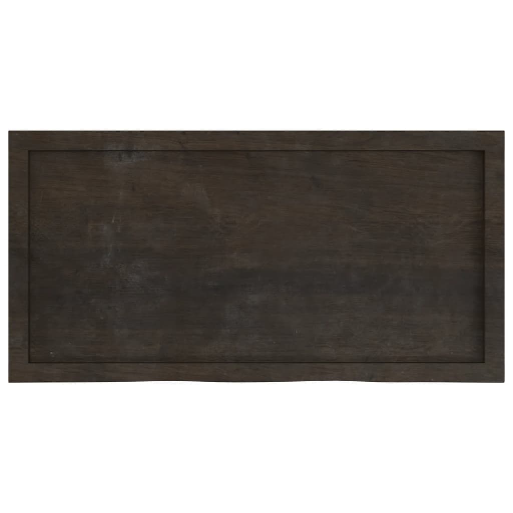 Dessus de table marron foncé bois chêne massif traité - XIOS