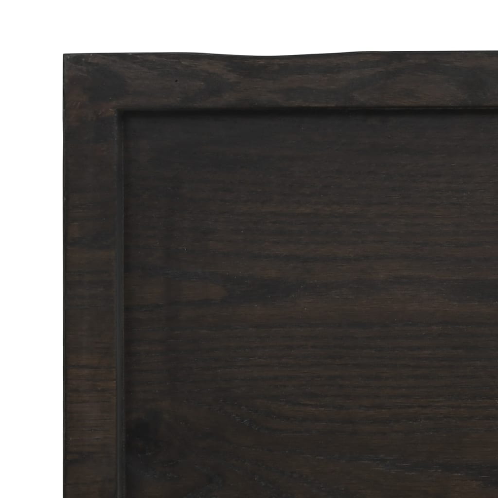 Dessus de table marron foncé bois chêne massif traité - XIOS