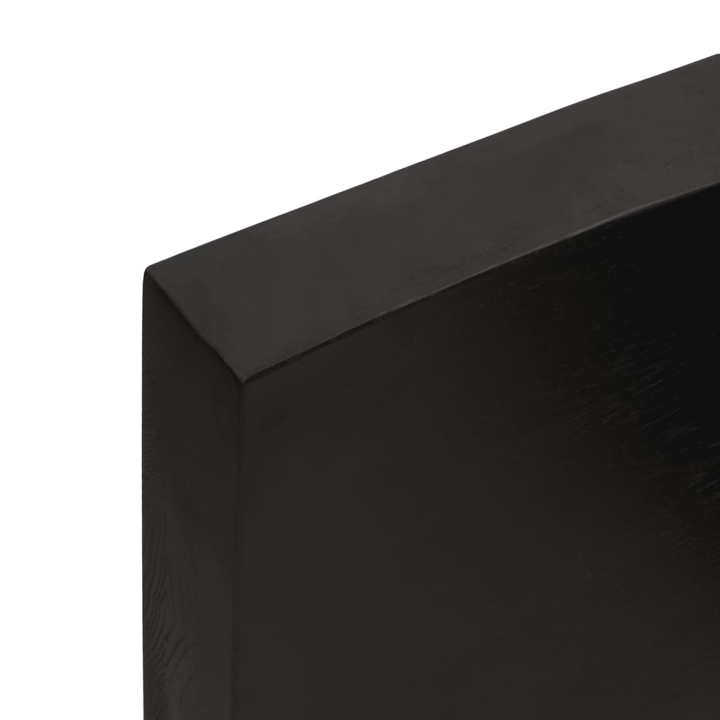 Dessus de table marron foncé bois chêne massif traité - XIOS