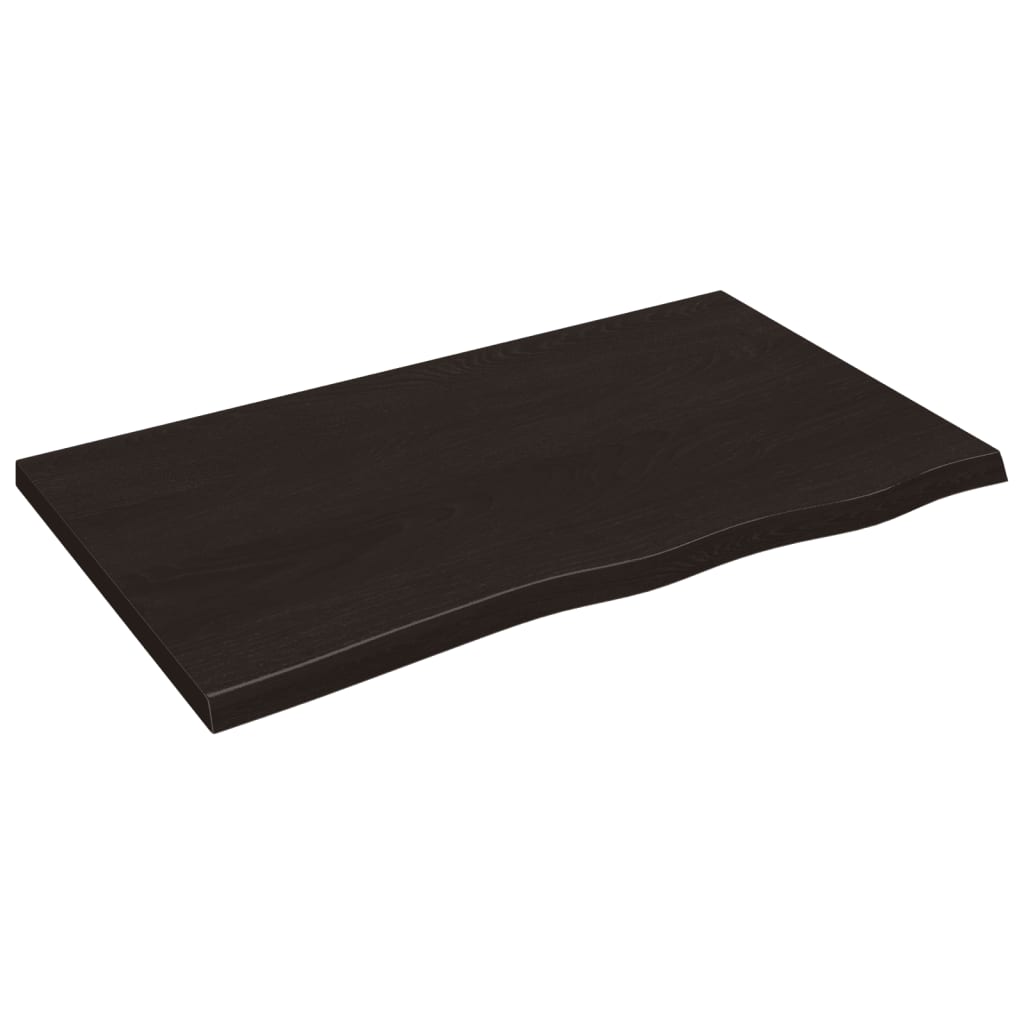 Dessus de table marron foncé bois chêne massif traité - XIOS