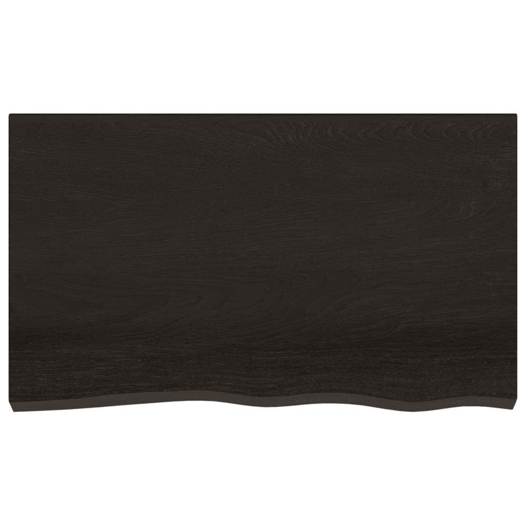 Dessus de table marron foncé bois chêne massif traité - XIOS