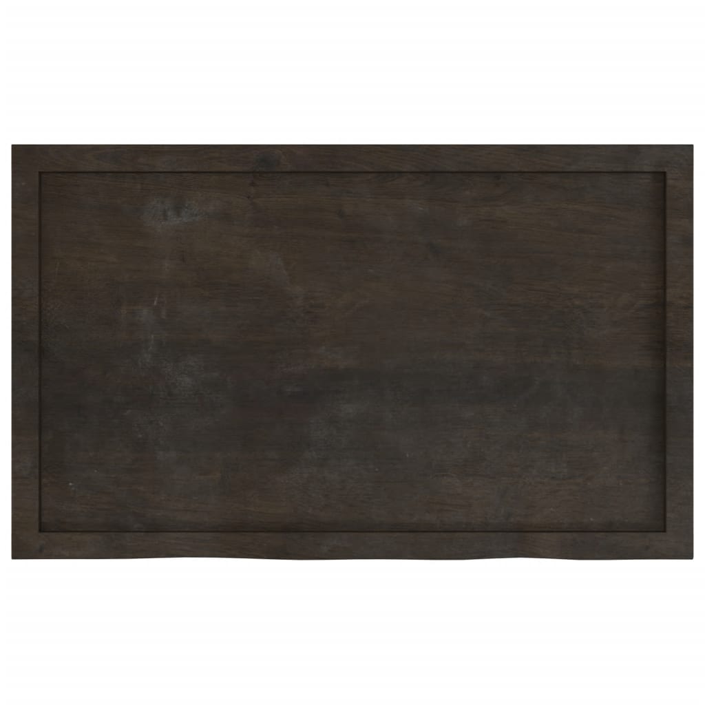 Dessus de table marron foncé bois chêne massif traité - XIOS